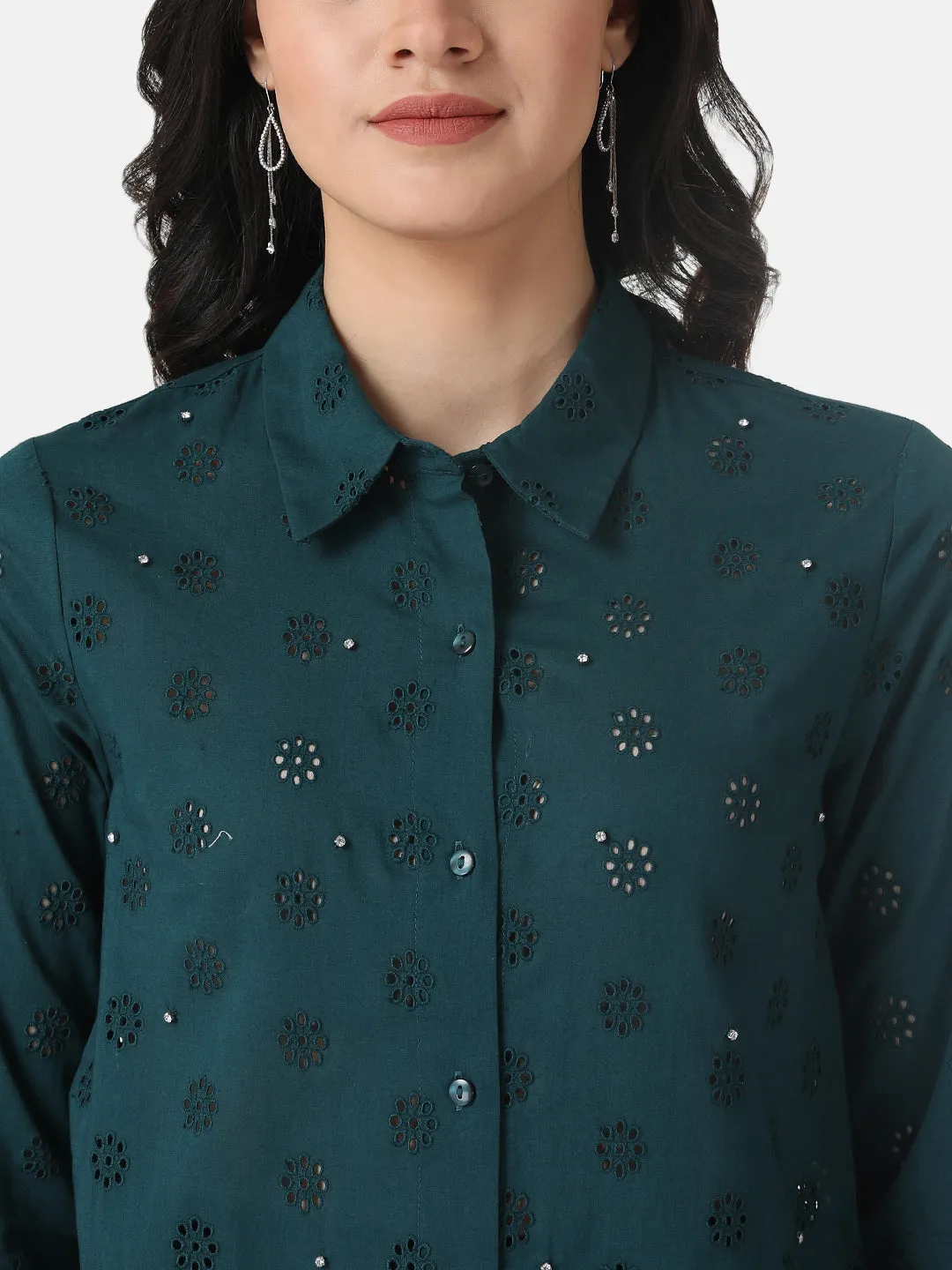 Schiffli Embellished Shirt