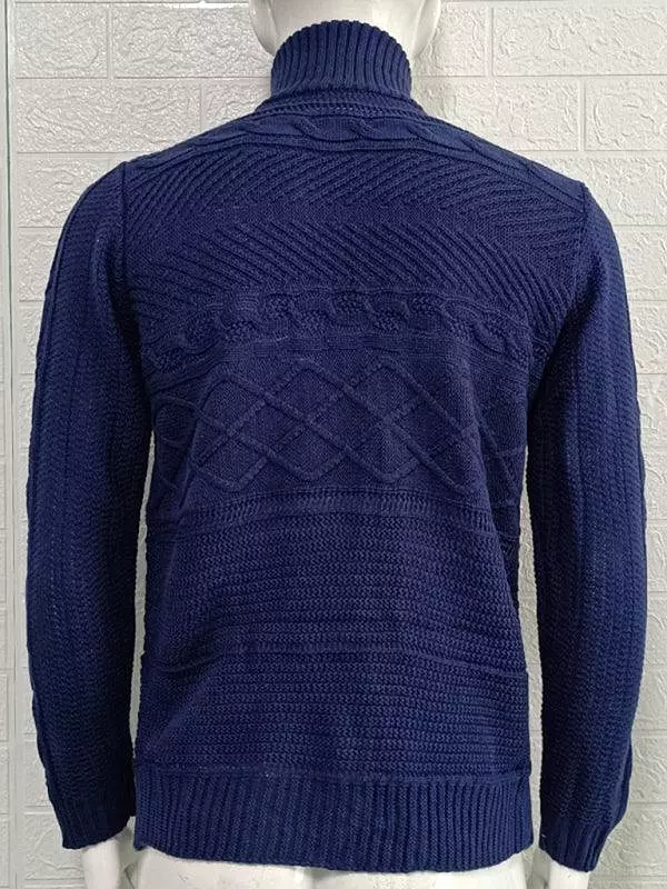 Side Buckle Men Cardigan Sweater