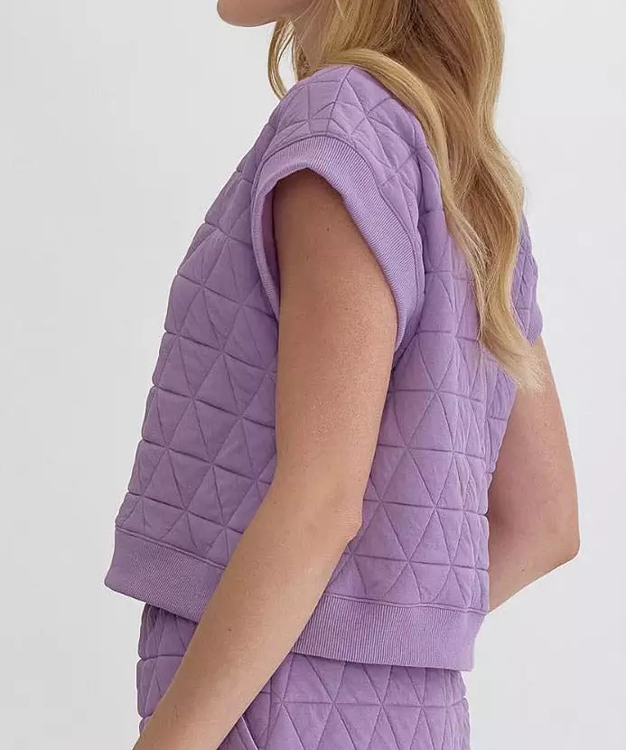 Soft Quilted Top - Lavender