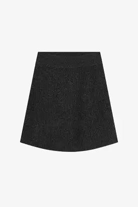 THE CASHMERE MINI SKIRT - CHARCOAL