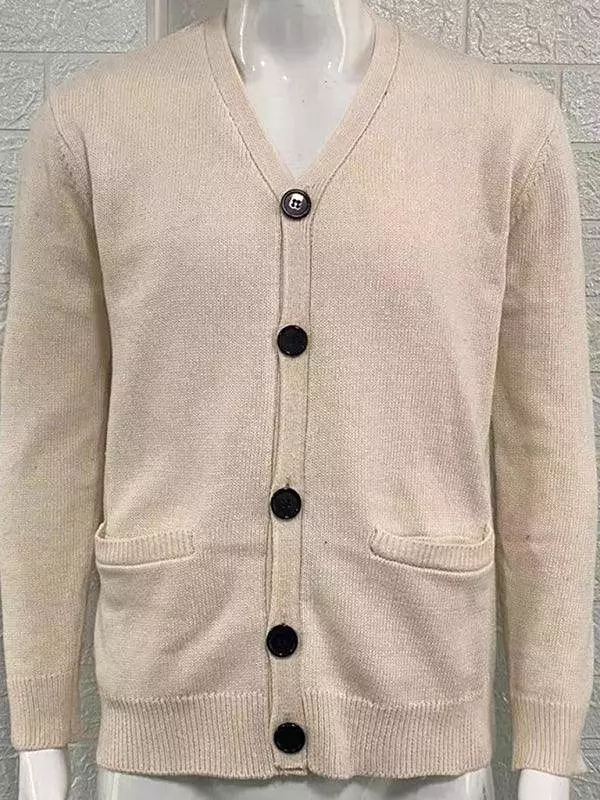 V-Neck Men Cardigan Sweater