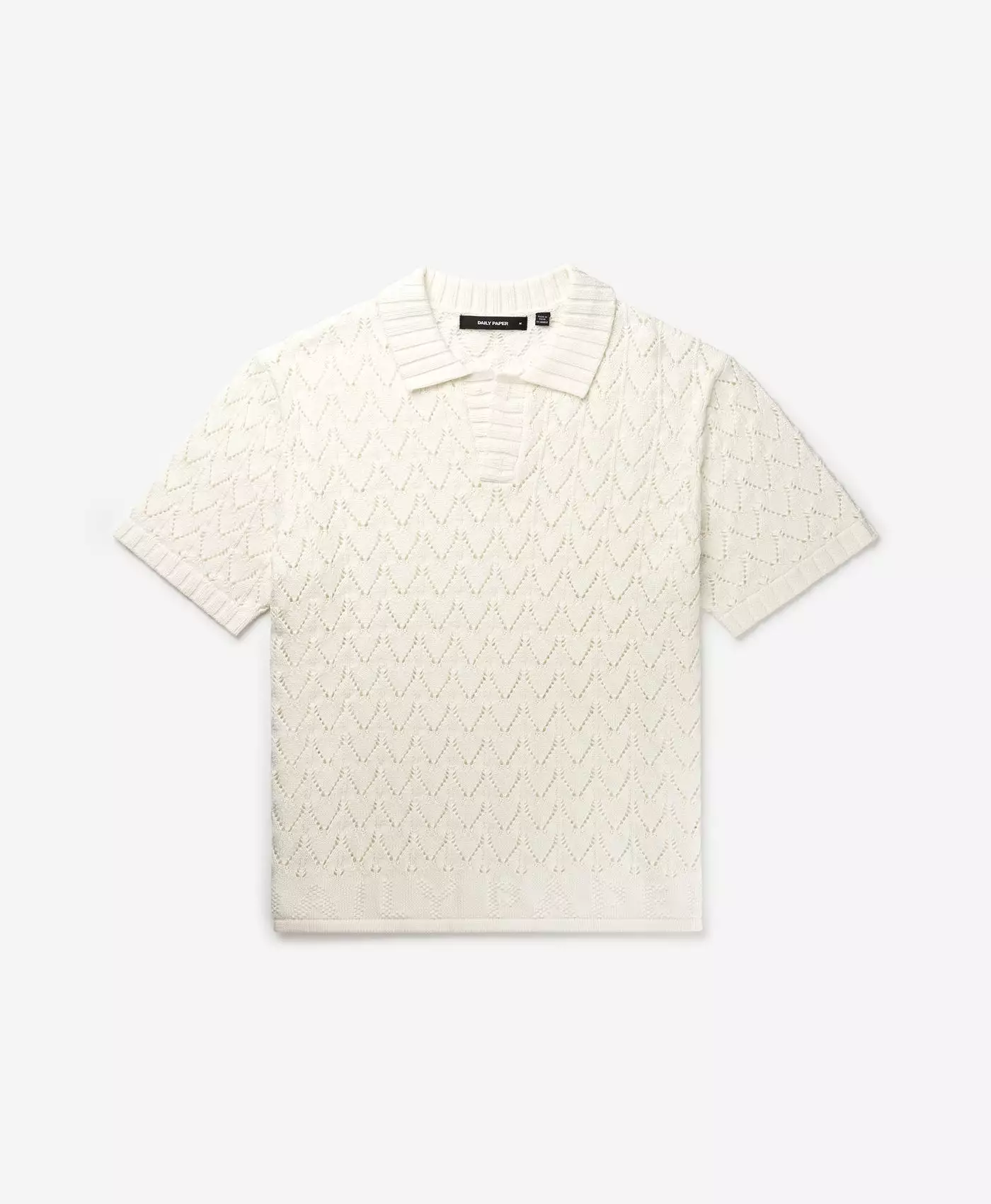 White Yinka Relaxed Knit Sweater Polo