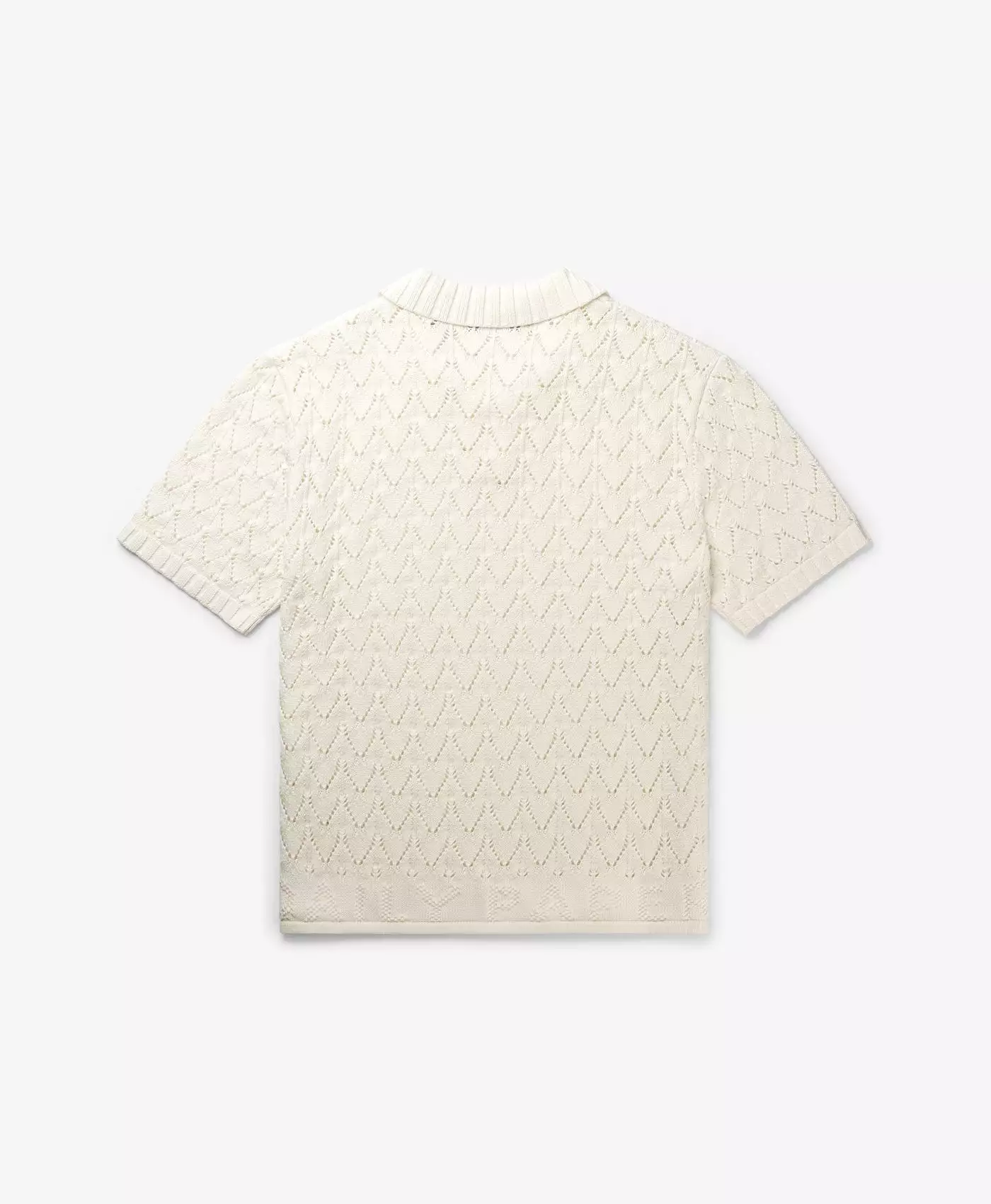 White Yinka Relaxed Knit Sweater Polo