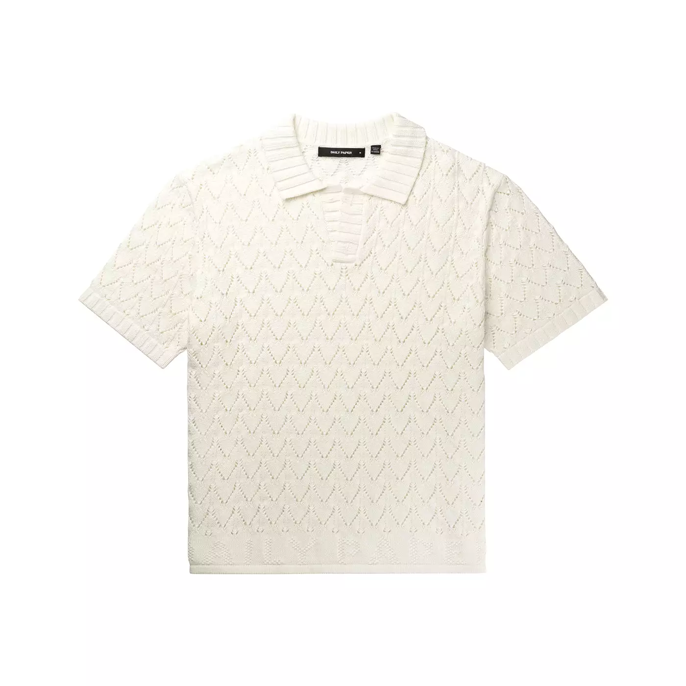 White Yinka Relaxed Knit Sweater Polo