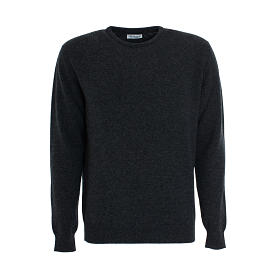 WOOL ROUND NECK SWEATER CHARCOAL